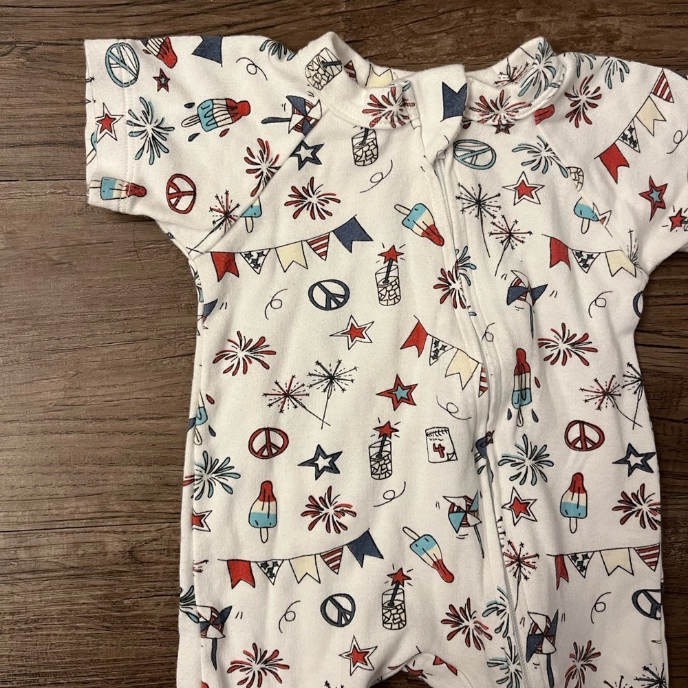 Goumi baby pajama/romper- 4th of July